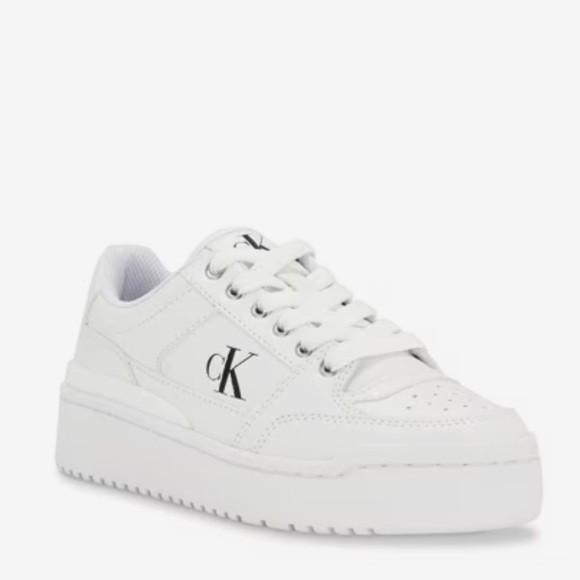 Calvin Klein white and black Alondra platform sneaker - Picture 8 of 8